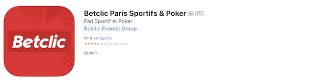 Téléchargez l'appli mobile Betclic sur un smartphone ou une tablette iOS