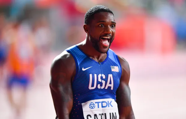 Justin Gatlin lors des championnats du monde 2019