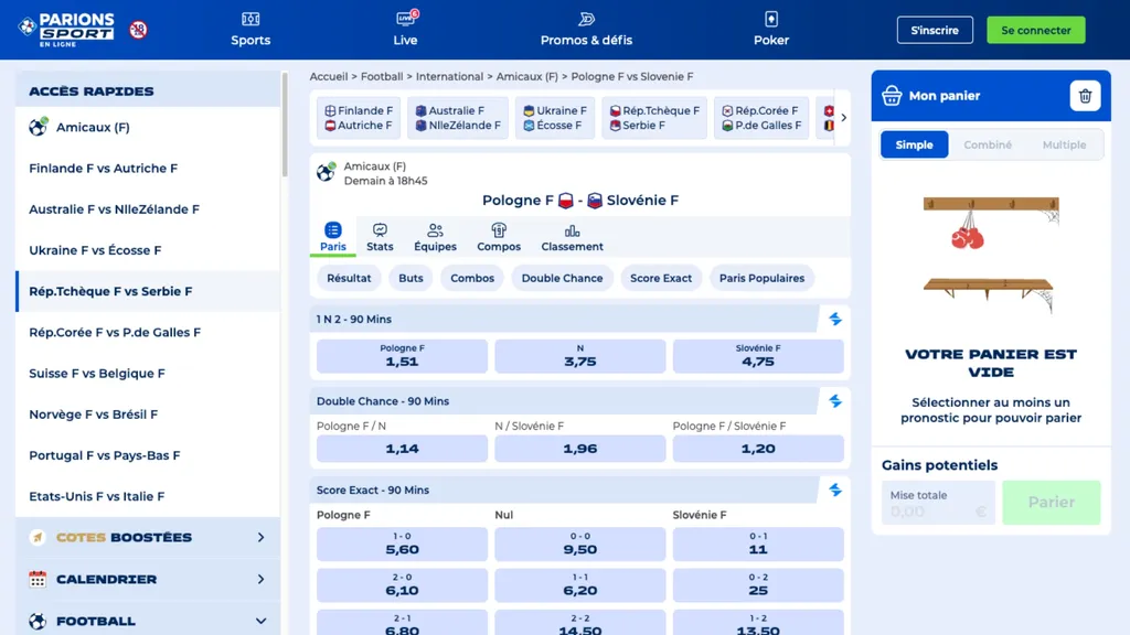 Misez sur la rencontre de la Coupe du Monde 2026 que vous souhaitez.