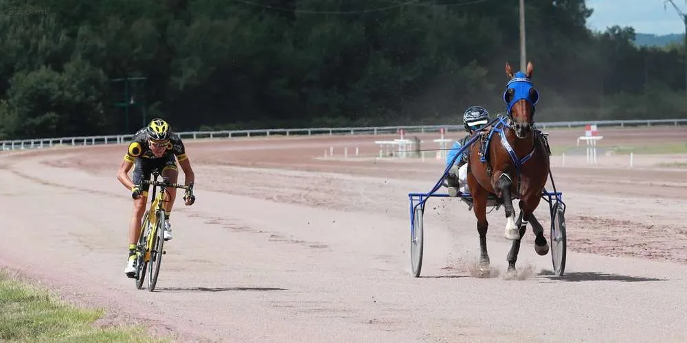 Champions cyclistes contre trotteurs de légende