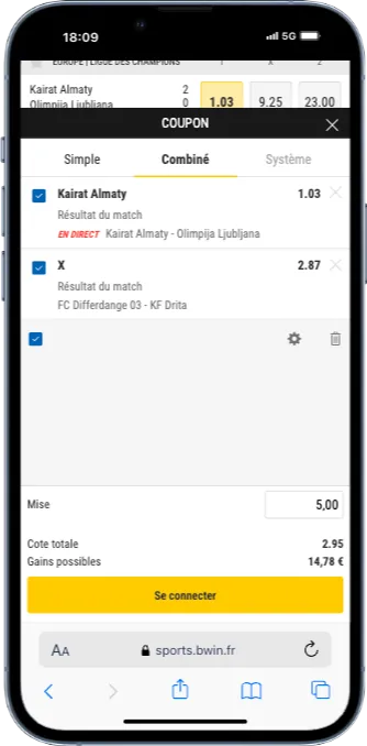 Placer un pari sur Bwin 