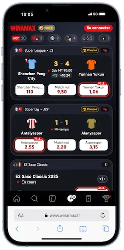 Paris en direct Winamax