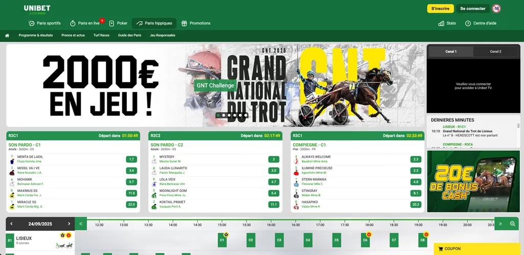 Découvrez l'offre turf d'Unibet