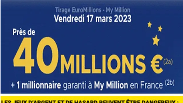 Euromillions du vendredi 17 mars 2023 : heure du tirage, gains et pronostic