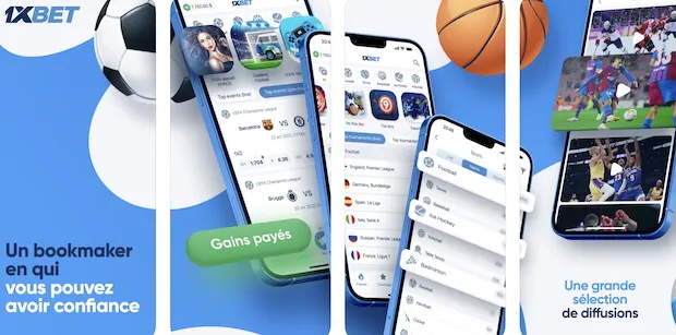 L'application 1xBet offre un excellent confort de jeu