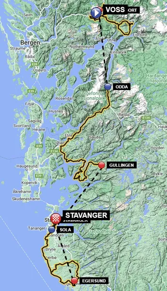 carte tour de norvège