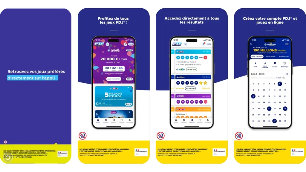Enreigstrez-vous sur l'application mobile de la Française des jeux
