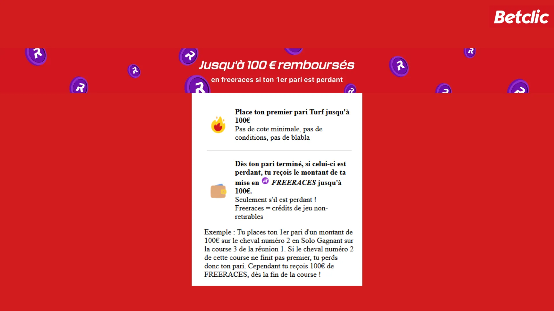 offre turf betclic avec le code WE100