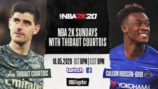 Thibaut Courtois face à Callum Hudson-Odoi sur NBA2K20