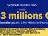Euromillions du vendredi 28 mars 2025 : heure du tirage, gains et pronostic