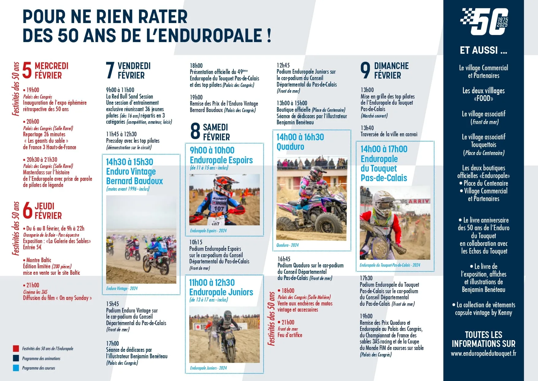 Le programme complet de l'Enduropale 2025