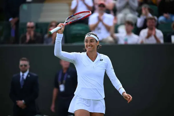Caroline Garcia dispute le troisième tour de Wimbledon 2023 face à Marie Bouzkova ce vendredi 7 juillet 2023 (iconsport)