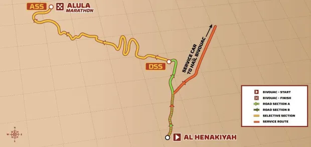 carte étape 4 du Dakar 2025