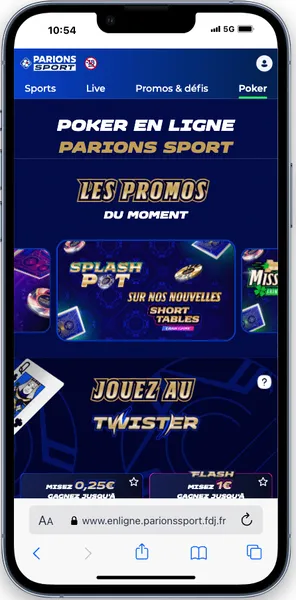 parions sport bonus poker