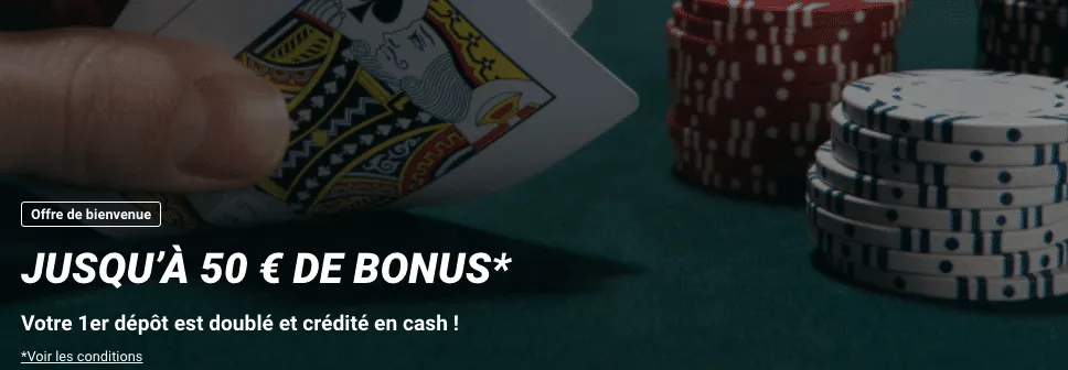 PMU Poker - bonus de bienvenue 