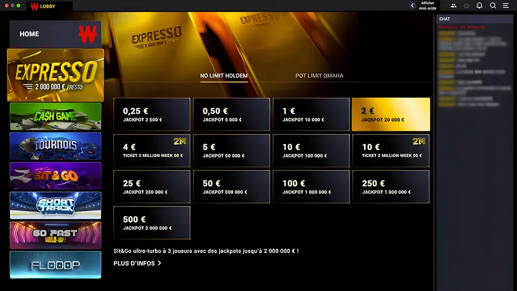 Winamax Sit & Go turbo