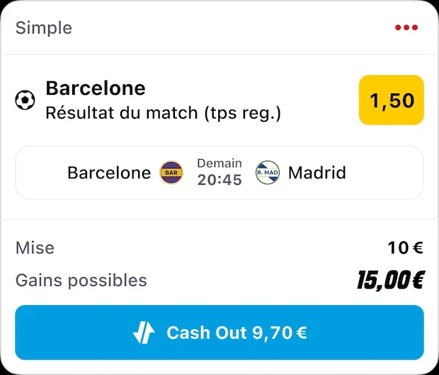 Gagnez de l'argent réel avec le Cash Out Betclic