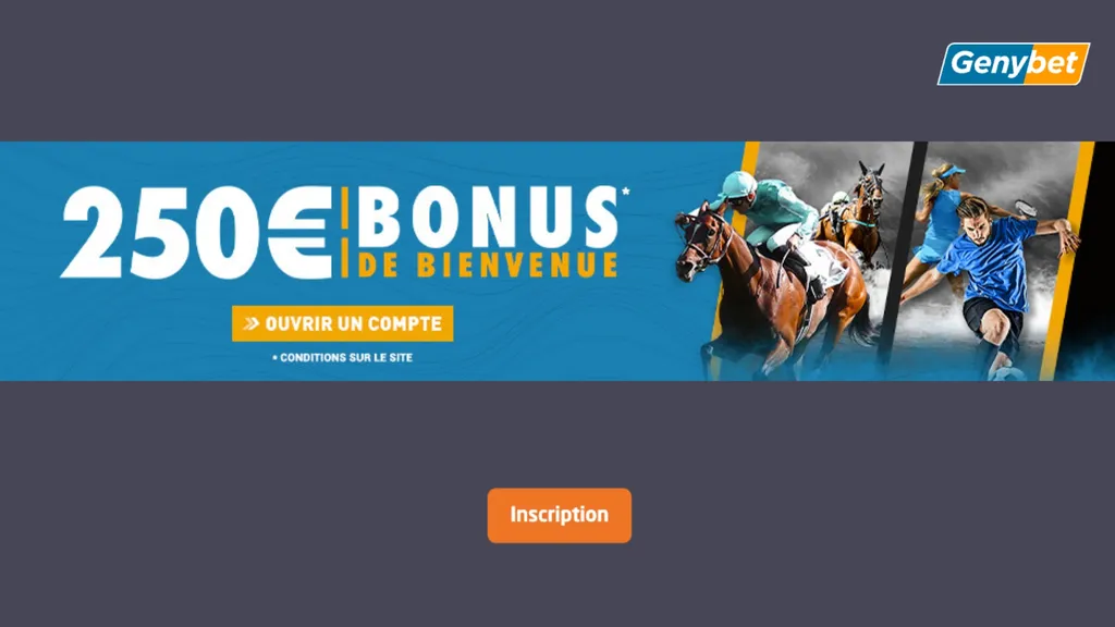 Profitez d'un bonus sport et turf en créant un compte Genybet