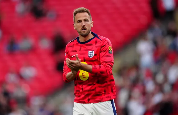 Harry Kane à l'échauffement