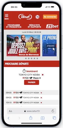 Jouez à ZEturf sur mobile