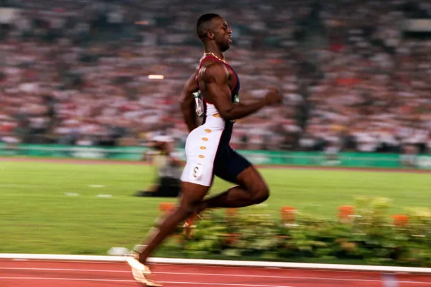 Michael Johnson lors des JO 1996