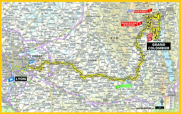 Carte etape Grand Colombier
