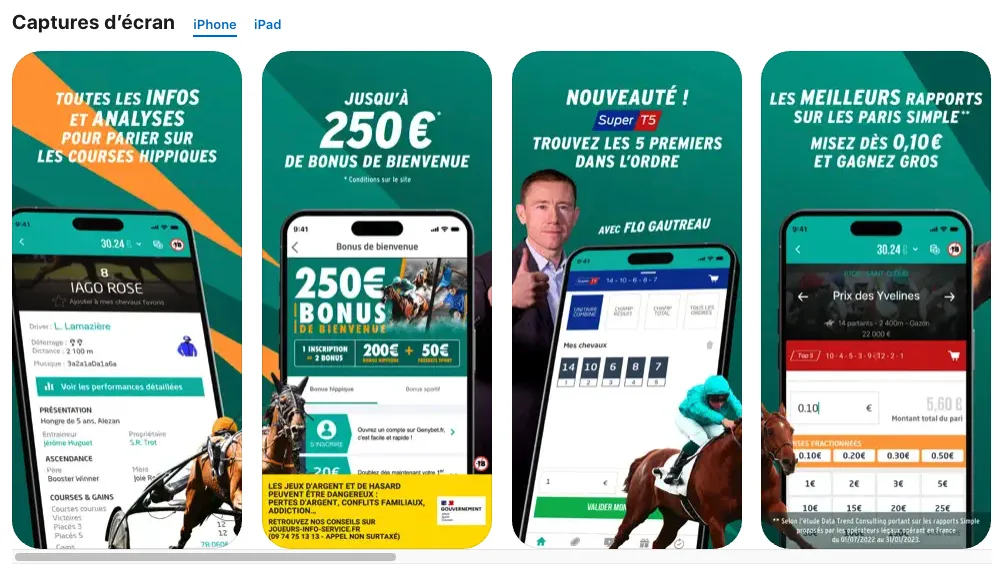 L'app mobile de Genybet est excellente