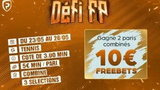France Pari Roland Garros 2026 : 10€ de freebets à gagner