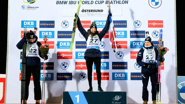 Biathlon Ostersund 2023 : la réaction de Lou Jeanmonnot, vainqueur du premier sprint de la saison 