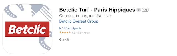 Application hippique Betclic