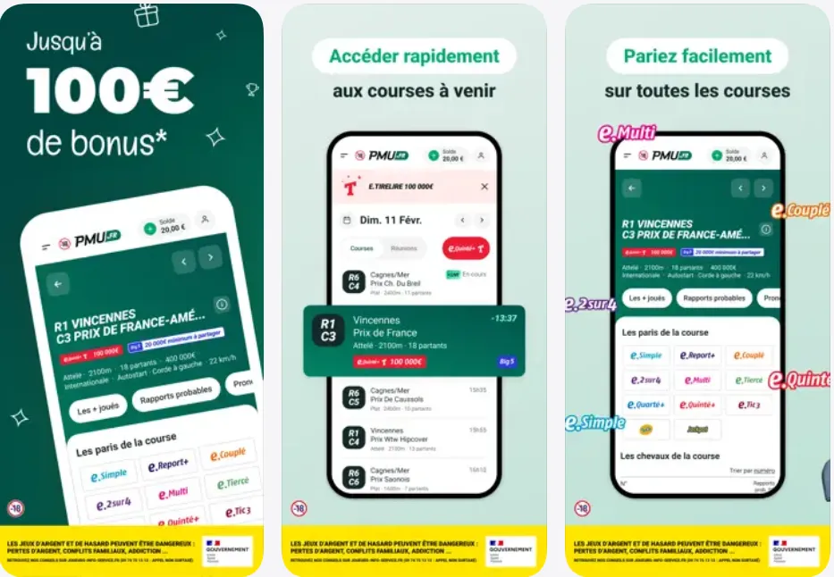 La nouvelle application PMU Play paris sportifs et turf