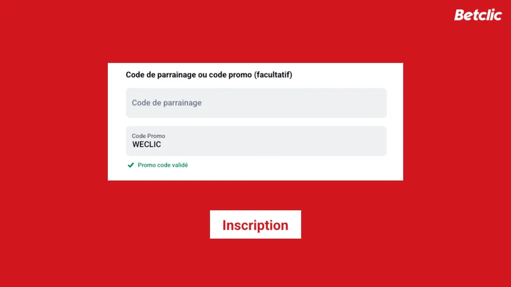 Créez un compte avec le code Betclic