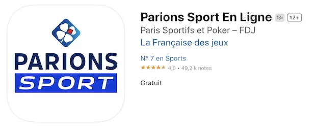 Téléchargez l'application Parions Sport sur iOS