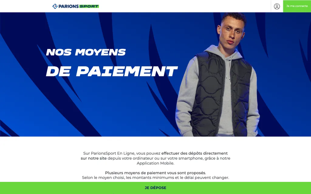 Utilisez plein de méthodes de paiement avec ParionsSport