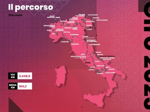Giro 2023 : Le parcours officiel du Tour d’Italie