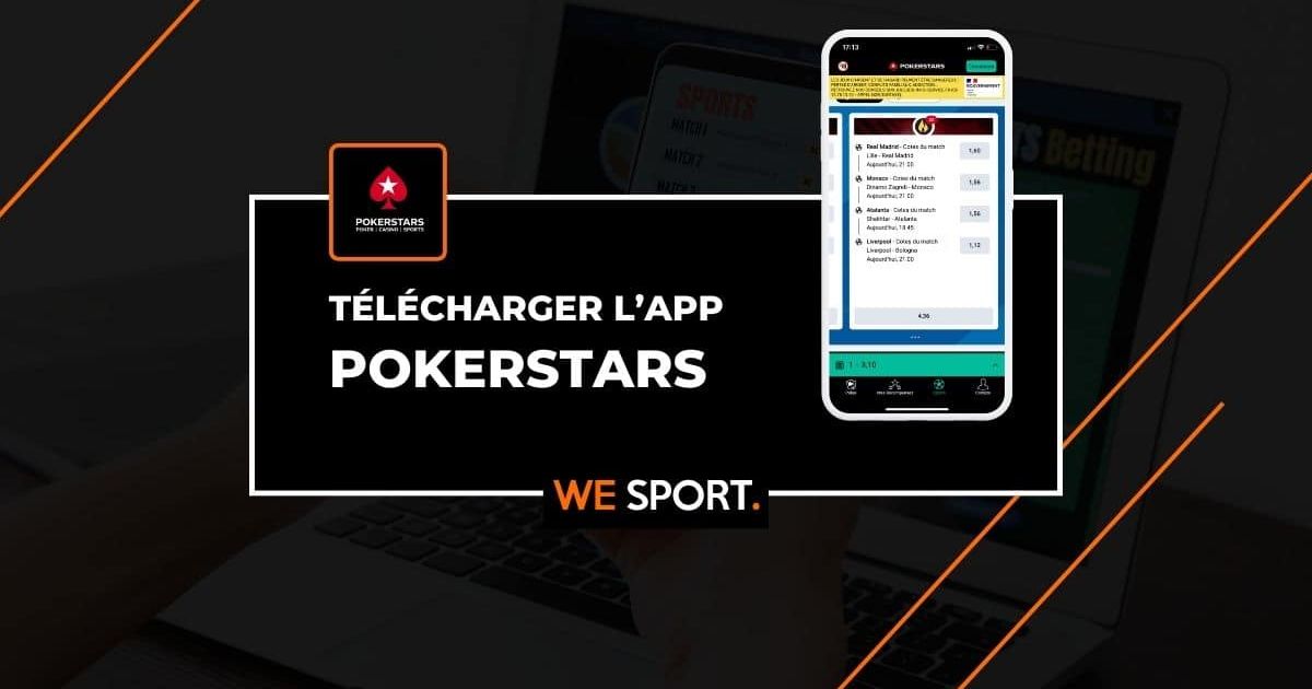 Captura de pantalla de la App PokerStars mostrando la interfaz de descarga