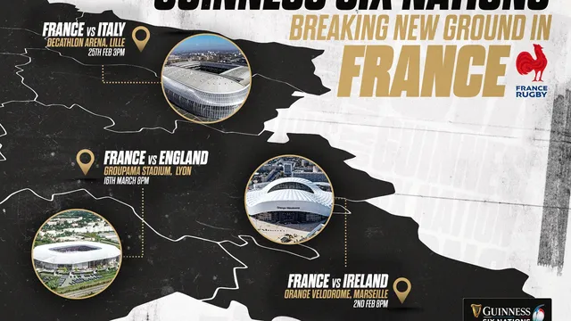 6 Nations 2024 : Découvrez dans quels stades l’Équipe de France jouera ses matchs