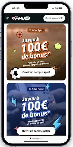Offre de bienvenue PMU