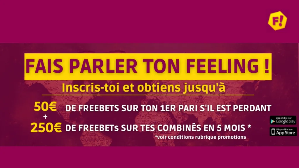 Récupérez jusqu'à 300 € de bonus sport avec Feelingbet