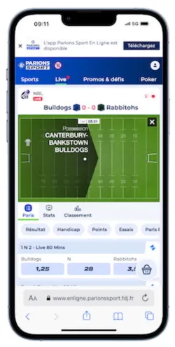 Tracker en Live Parions Sport