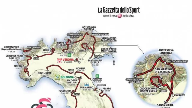 Le parcours du Tour d’Italie 2019