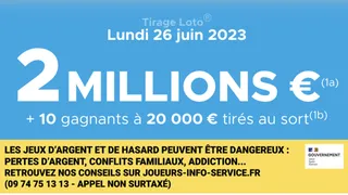 Loto du lundi 26 juin 2023 : heure du tirage, gains et pronostic