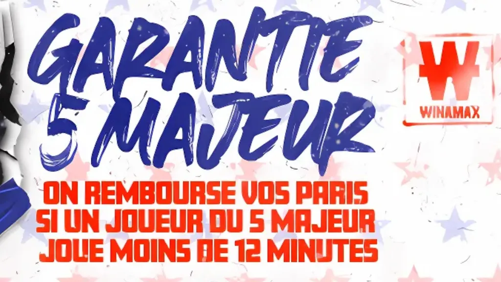 Profitez de la garantie 5 majeur avec Winamax