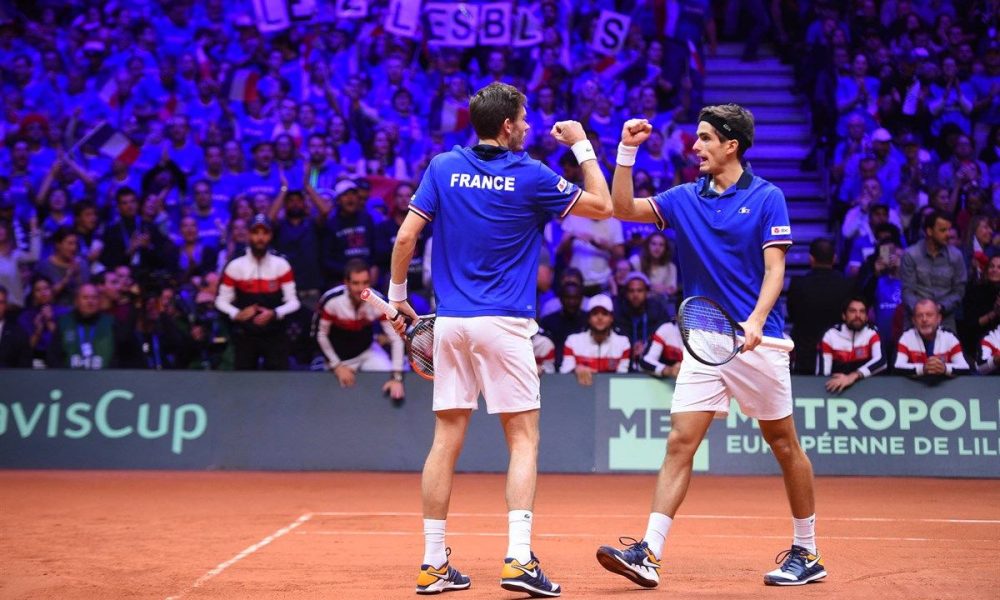 Maut et Herbert lors du double de la finale de la Coupe Davis 2018