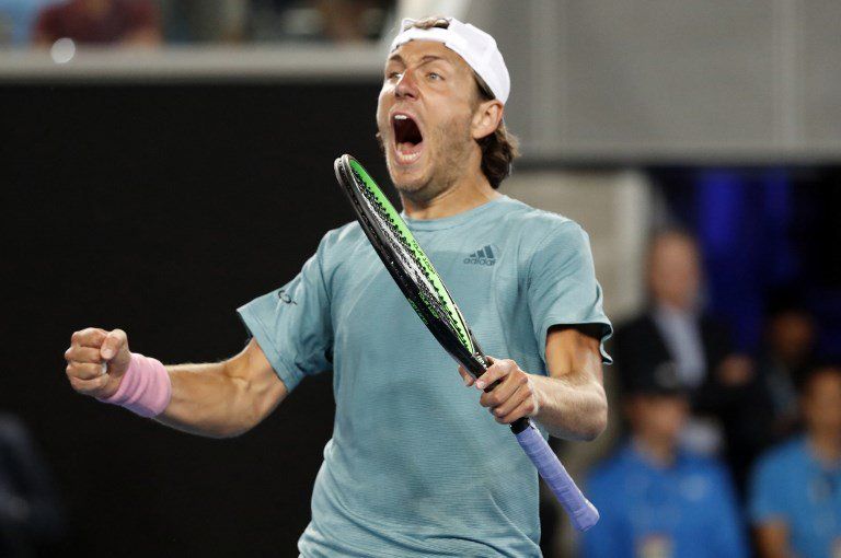Lucas Pouille après sa victoire contre Alexei Popyrin
