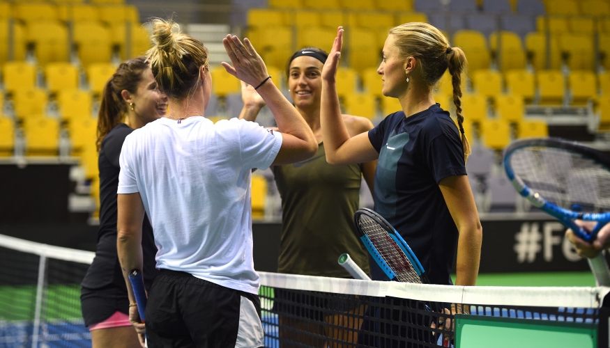 Pauline Parmentier, Alizé Cornet, Caroline Garcia, Kristina Mladenovic, Fed Cup