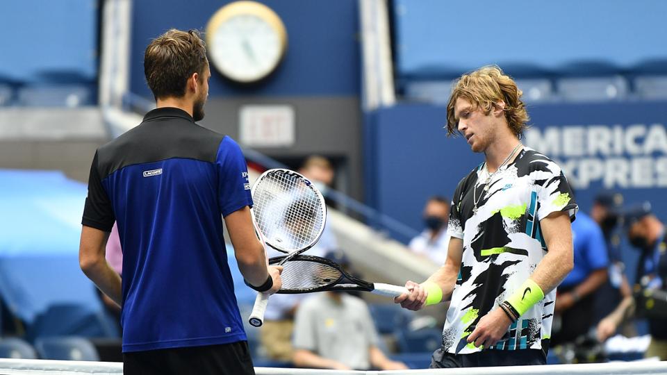 Daniil Medvedev et Andrey Rublev, US Open, 2020