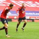 Burak et Yazici après le deuxième but du LOSC