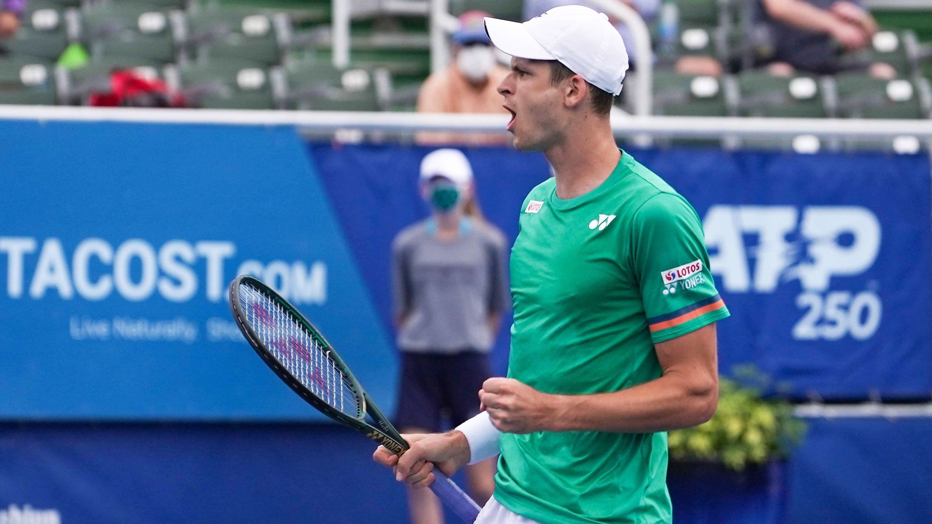 Hubert Hurkacz pendant sa finale contre Sebastian Korda - Delray Beach, 13/01/2021