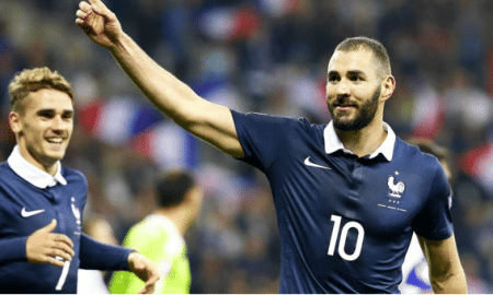Benzema célèbre but